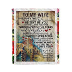 Scotstee Shop - Personalized Gift Letter To My Wife Funny Gift For Her And I Love Her Forever Fleece Blanket