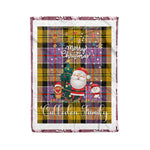 Personalized Gift Tartan Plaid Blanket Clan Culloden With Funny Santa Snowman Reindeer Merry Christmas Fleece Blanket, Home Living Room, Plaid Blanket, Tartan Blanket, Scottish Blanket, Buffalo fleece blanket, Christmas Blanket