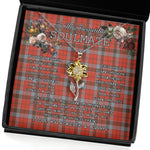 To My Beautiful Soulmate Sunflower Necklace In Your Eyes I Have Found My Home Clan Robertson Weathered Tartan Jewelry For Girlfriend, Tartan Sunflower Pendant Necklace, Scottish Tartan Jewelry, valentine necklace, necklace girlfriend, necklace for wife, cute necklaces for girlfriend, jewelry for girlfriend, to my soulmate necklace, to my future wife necklace