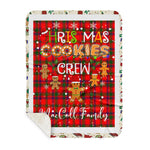 Personalized Gift Tartan Plaid Blanket Clan MacColl Modern With Christmas Cookie Baking Crew Christmas Gift Sherpa Blanket, tartan sherpa blanket,buffalo plaid sherpa blanket,christmas sherpa blanket,Christmas Throw Blanket,green plaid sherpa blanket,green sherpa blanket