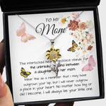 Sunflower Pendant Necklace - Mom Necklace Gift - To My Mom - Gift From Daughter - Mother's Day Necklace