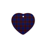 Wedderburn Tartan Heart Ornaments, Christmas Tree Ornament, Plaid Christmas Ornaments, Ceramic Heart Christmas Tree Decoration, Christmas Ornament, Plaid Ornament, Tartan Ornament, Buffalo Plaid Ornament