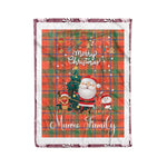 Personalized Gift Tartan Plaid Blanket Clan Munro Ancient With Funny Santa Snowman Reindeer Merry Christmas Fleece Blanket, Home Living Room, Plaid Blanket, Tartan Blanket, Scottish Blanket, Buffalo fleece blanket, Christmas Blanket
