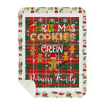 Personalized Gift Tartan Plaid Blanket Clan Princess Margaret With Christmas Cookie Baking Crew Christmas Gift Sherpa Blanket, tartan sherpa blanket,buffalo plaid sherpa blanket,christmas sherpa blanket,Christmas Throw Blanket,green plaid sherpa blanket,green sherpa blanket