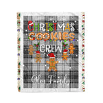 Personalized Gift Tartan Plaid Blanket Clan Glen Grey With Christmas Cookie Baking Crew Christmas Gift Blanket, Plaid Blanket, Christmas Fleece Blanket, Christmas Blanket, Tartan Blanket, Scottish Blanket, Scotland Blanket, Family Name Blanket, Custom Blanket, Personalized Blanket