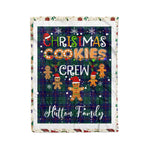 Personalized Gift Tartan Plaid Blanket Clan Hutton With Christmas Cookie Baking Crew Christmas Gift Blanket, Plaid Blanket, Christmas Fleece Blanket, Christmas Blanket, Tartan Blanket, Scottish Blanket, Scotland Blanket, Family Name Blanket, Custom Blanket, Personalized Blanket