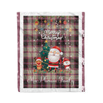 Personalized Gift Tartan Plaid Blanket Clan MacPherson Hunting Ancient With Funny Santa Snowman Reindeer Merry Christmas Fleece Blanket, Home Living Room, Plaid Blanket, Tartan Blanket, Scottish Blanket, Buffalo fleece blanket, Christmas Blanket