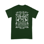 Scotstee Shop - 75 Years Old Gifts Vintage January 1946 75th Birthday Gift Birthday Shirt
