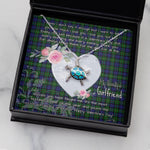 Sea Turtle Necklace Gift for My Beautiful Girlfriend Valentines Necklace Clan MacEwen Hunting Tartan Blue Turtle Necklace