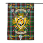 House Flag - Brodie Irish Shield Celtic Cross Tartan Garden Flag St Patrick's Day Garden Flag