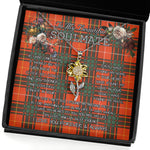 To My Beautiful Soulmate Sunflower Necklace In Your Eyes I Have Found My Home Clan Crosby Tartan Jewelry For Girlfriend, Tartan Sunflower Pendant Necklace, Scottish Tartan Jewelry, valentine necklace, necklace girlfriend, necklace for wife, cute necklaces for girlfriend, jewelry for girlfriend, to my soulmate necklace, to my future wife necklace