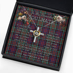 To My Beautiful Soulmate Necklace In Your Eyes I Have Found My Home Clan Macdonald Tartan Cross Dancing Necklace