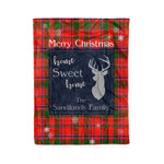 Scotstee Shop Tartan Plaid Christmas Fleece Blankets Clan Sandilands Red Plaid Blanket