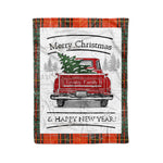 Tartan Blanket Vintage Red Truck with Christmas Tree Family Scottish Clan Crosby plaid blanket, red plaid blanket, buffalo plaid blanket, green plaid blanket, plaid fleece blanket, blue plaid blanket, red tartan blanket, tartan plaid blanket, black and white plaid blanket, , christmas plaid blanket, orange plaid blanket, tartan plaid throw blanket, pink plaid blanket, brown plaid blanket, buffalo check blanket