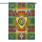House Flag - Buchanan Old Sett Irish Shield Celtic Cross Tartan Garden Flag St Patrick's Day Garden Flag