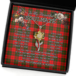 To My Beautiful Soulmate Sunflower Necklace In Your Eyes I Have Found My Home Clan Cairns Tartan Jewelry For Girlfriend, Tartan Sunflower Pendant Necklace, Scottish Tartan Jewelry, valentine necklace, necklace girlfriend, necklace for wife, cute necklaces for girlfriend, jewelry for girlfriend, to my soulmate necklace, to my future wife necklace