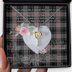 Gift For My Beautiful Girlfriend Necklace Valentine Necklace Clan Moffat Tartan Cross Dancing Necklace Scottish Tartan Jewelry