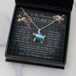 Sea Turtle Necklace To My Beautiful Soulmate Necklace In Your Eyes I Have Found My Home Clan Mowat Tartan Blue Turtle Necklace