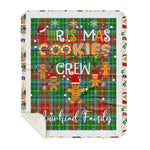 Personalized Gift Tartan Plaid Blanket Clan Muirhead With Christmas Cookie Baking Crew Christmas Gift Sherpa Blanket, tartan sherpa blanket,buffalo plaid sherpa blanket,christmas sherpa blanket,Christmas Throw Blanket,green plaid sherpa blanket,green sherpa blanket