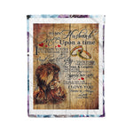 Scotstee Shop - Personalized Gift Letter Love Quote To My Husband Gift Lion Couple Gift For Him Family Gift Fleece Blanket
