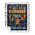 Personalized Gift Tartan Plaid Blanket Clan Arbuthnot With Christmas Cookie Baking Crew Christmas Gift Sherpa Blanket, tartan sherpa blanket,buffalo plaid sherpa blanket,christmas sherpa blanket,Christmas Throw Blanket,green plaid sherpa blanket,green sherpa blanket