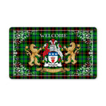 Doormat - Tartan Door Mat The Family Douglas Green Welcome Mat, Plaid Doormat Scottish