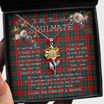 To My Beautiful Soulmate Sunflower Necklace In Your Eyes I Have Found My Home Clan Carr Tartan Jewelry For Girlfriend