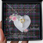 Gift For My Beautiful Girlfriend Necklace Valentine Necklace Clan Nairn Tartan Cross Dancing Necklace Scottish Tartan Jewelry