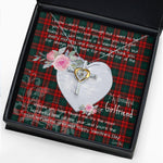 Gift For My Beautiful Girlfriend Necklace Valentine Necklace Clan Carr Tartan Cross Dancing Necklace Scottish Tartan Jewelry