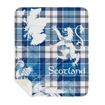 Sherpa Blanket - Tartan Blanket Thistle and Lion Scottish Clan Roberton Plaid Blanket, plaid sherpa blanket queen,purple sherpa blanket,queen sherpa blanket,queen size sherpa blanket,red sherpa blanket,scottish tartan blankets,sherpa blanket,sherpa christmas blanket