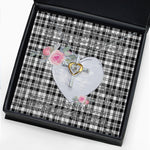 Gift For My Beautiful Girlfriend Necklace Valentine Necklace Clan Scott Black White Modern Tartan Cross Dancing Necklace Scottish Tartan Jewelry