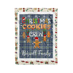 Personalized Gift Tartan Plaid Blanket Clan Boswell With Christmas Cookie Baking Crew Christmas Gift Blanket, Plaid Blanket, Christmas Fleece Blanket, Christmas Blanket, Tartan Blanket, Scottish Blanket, Scotland Blanket, Family Name Blanket, Custom Blanket, Personalized Blanket