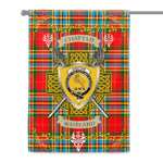 House Flag - Chattan Modern Irish Shield Celtic Cross Tartan Garden Flag St Patrick's Day Garden Flag