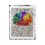 Scotstee Shop - Personalized Gift Letter To My Wife Love Quote For Wife Matching Couples Gift Fleece Blanket