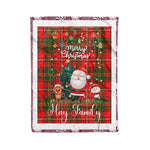 Personalized Gift Tartan Plaid Blanket Clan Hay Modern With Funny Santa Snowman Reindeer Merry Christmas Fleece Blanket, Christmas Blanket, Plaid Blanket, Tartan Blanket,Scottish Blanket