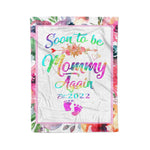 Scotstee Shop - Personalized Gift Womens Soon to be Mommy Again 2022 Mother's Day Fleece Blanket