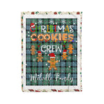 Fleece Blanket - Personalized Gift Tartan Plaid Blanket Clan Melville Hunting With Christmas Cookie Baking Crew Christmas Gift Fleece Blanket