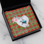 Sea Turtle Necklace Gift for My Beautiful Girlfriend Valentines Necklace Clan MacGregor Tartan Blue Turtle Necklace
