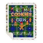 Personalized Gift Tartan Plaid Blanket Clan MaiTland With Christmas Cookie Baking Crew Christmas Gift Sherpa Blanket, tartan sherpa blanket,buffalo plaid sherpa blanket,christmas sherpa blanket,Christmas Throw Blanket,green plaid sherpa blanket,green sherpa blanket