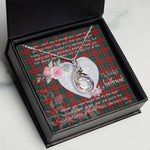 Rising Phoenix Necklace - Valentine Necklace Clan Carr Tartan Gift for Girlfriend, Gift for My Wife Rising Phoenix Necklace