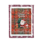 Personalized Gift Tartan Plaid Blanket Clan MacDougall Ancient With Funny Santa Snowman Reindeer Merry Christmas Fleece Blanket, Home Living Room, Plaid Blanket, Tartan Blanket, Scottish Blanket, Buffalo fleece blanket, Christmas Blanket
