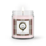 Soy Wax Candle - Buffalo Plaid Candle Clan Crest Badge Cunningham Burgundy Dancers Tartan Plaid Soy Wax Candle, oil candle, candle handmade, wax candle, soy wax, nature wax, natural soy wax, natural soy candles, natural candle