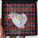 Gift For My Beautiful Girlfriend Necklace Valentine Necklace Clan MacPherson Tartan Cross Dancing Necklace Scottish Tartan Jewelry