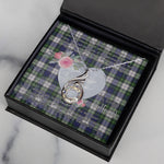 Rising Phoenix Necklace - Valentine Necklace Clan Meldrum Gordon Tartan Gift for Girlfriend, Gift for My Wife Rising Phoenix Necklace