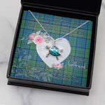 Sea Turtle Necklace Gift for My Beautiful Girlfriend Valentines Necklace Clan Lockhart Tartan Blue Turtle Necklace