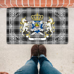 Doormat - Welcome Mat Scottish Douglas Grey Clan Badge Tartan Door Mat, Plaid Doormat