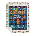 Personalized Gift Tartan Plaid Blanket Clan Home Ancient With Christmas Cookie Baking Crew Christmas Gift Sherpa Blanket, tartan sherpa blanket,buffalo plaid sherpa blanket,christmas sherpa blanket,Christmas Throw Blanket,green plaid sherpa blanket,green sherpa blanket