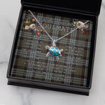 Sea Turtle Necklace To My Beautiful Soulmate Necklace In Your Eyes I Have Found My Home Clan Stewart Weathered Tartan Blue Turtle Necklace