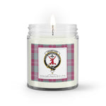 Soy Wax Candle - Buffalo Plaid Candle Clan Crest Badge Crawford Ancient Tartan Plaid Soy Wax Candle, oil candle, candle handmade, wax candle, soy wax, nature wax, natural soy wax, natural soy candles, natural candle