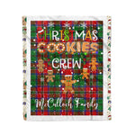 Personalized Gift Tartan Plaid Blanket Clan McCulloch With Christmas Cookie Baking Crew Christmas Gift Blanket, Plaid Blanket, Christmas Fleece Blanket, Christmas Blanket, Tartan Blanket, Scottish Blanket, Scotland Blanket, Family Name Blanket, Custom Blanket, Personalized Blanket
